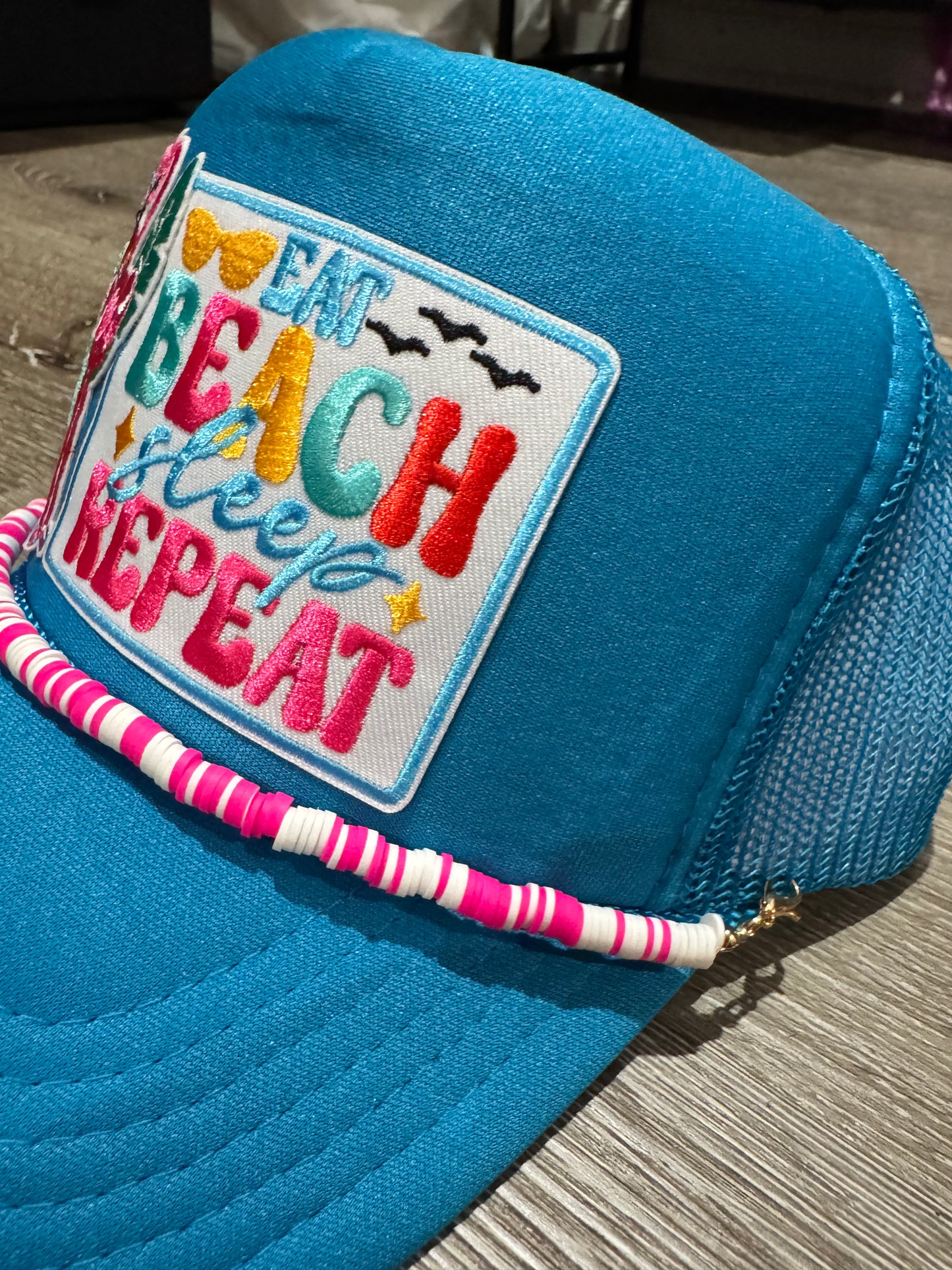 Eat, Beach, Sleep, Repeat Trucker Hat