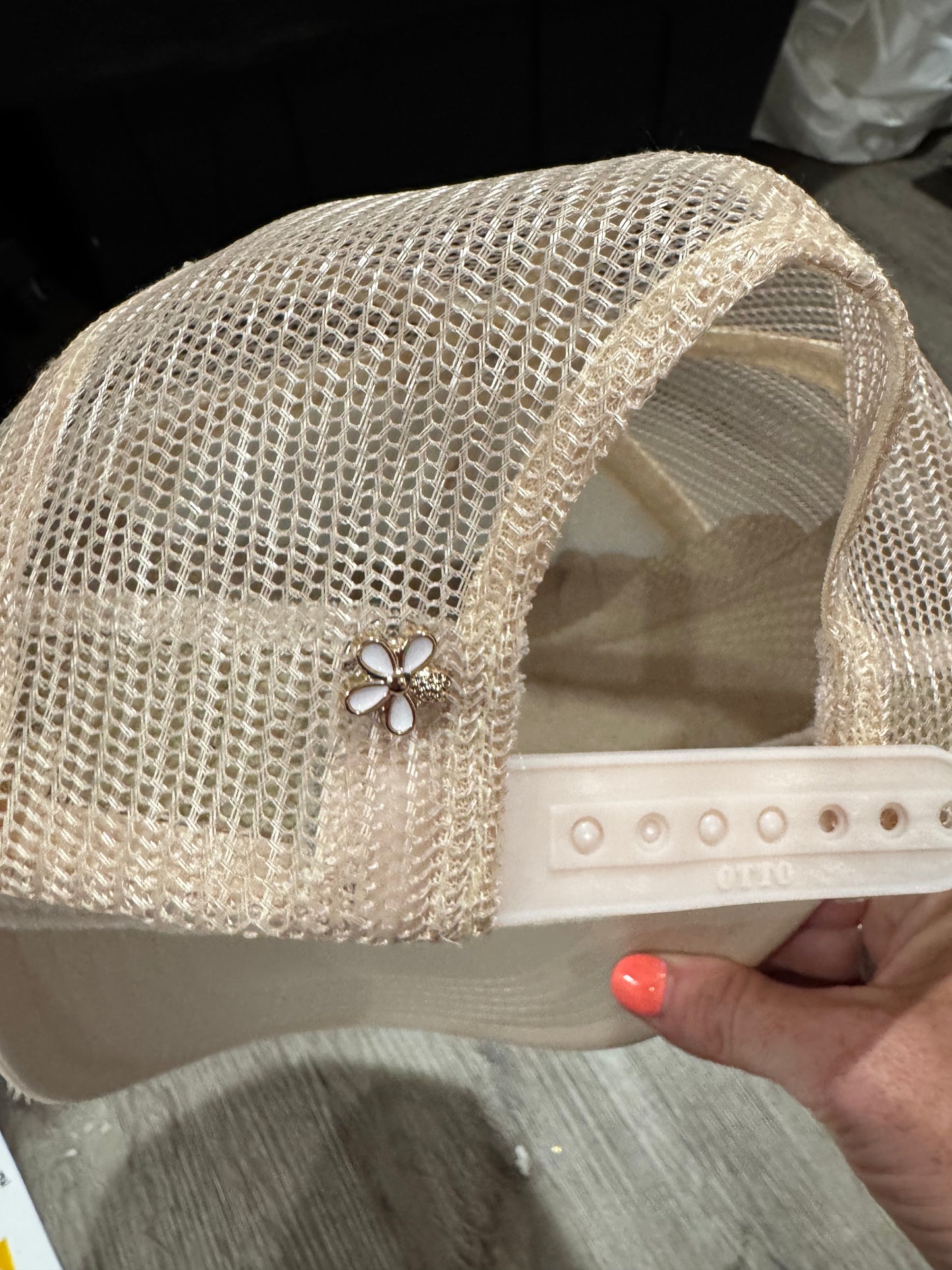 Flamingo Beach Babe Tan Trucker Hat