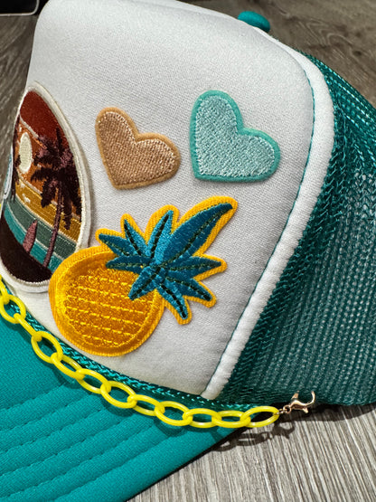 Good Vibes Beach Sunset Trucker Hat