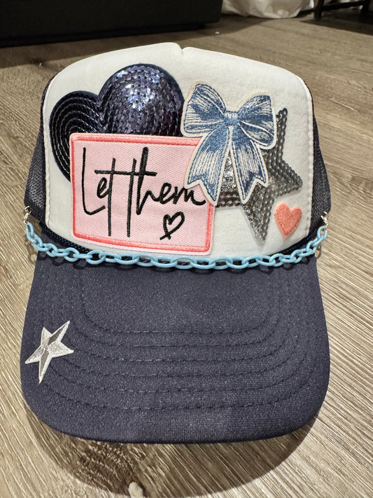 Let Them Bow Navy Trucker Hat