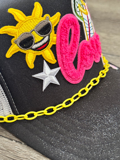 Love Sunshine & Flamingos Summer Trucker Hat