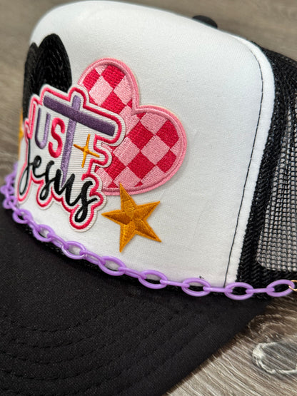 Just Jesus Bright Christian Trucker Hat