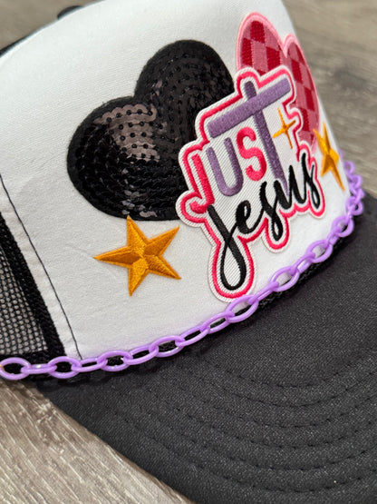 Just Jesus Bright Christian Trucker Hat