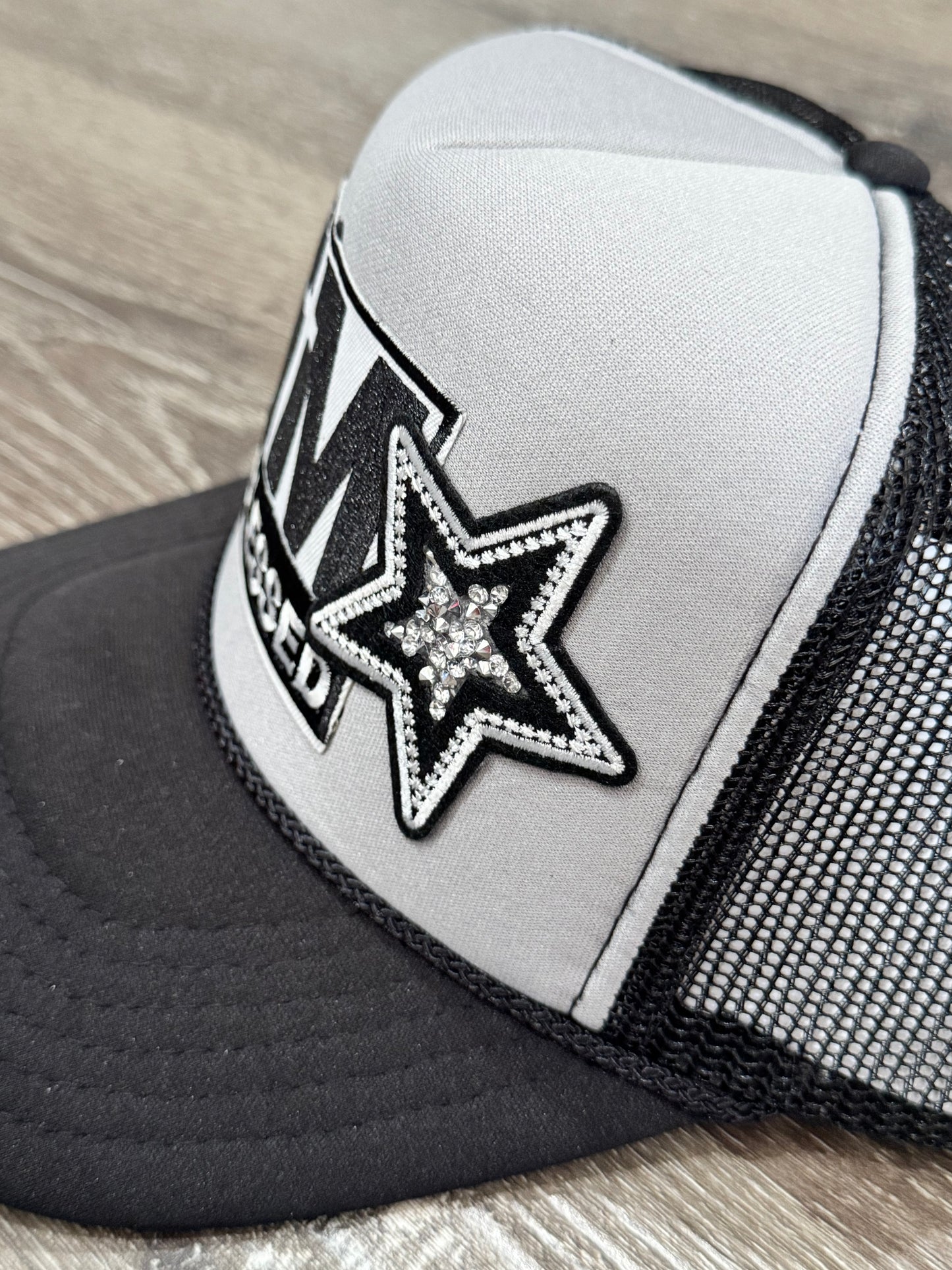 I’m Blessed Cross Black & Grey Trucker Hat