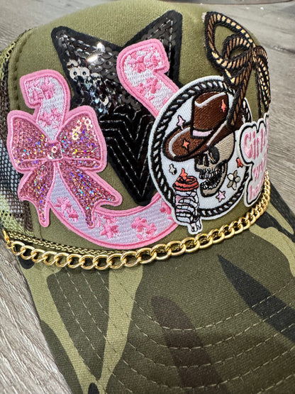 Girls Just Want to Have Fun Cowgirl Patch Trucker Hat