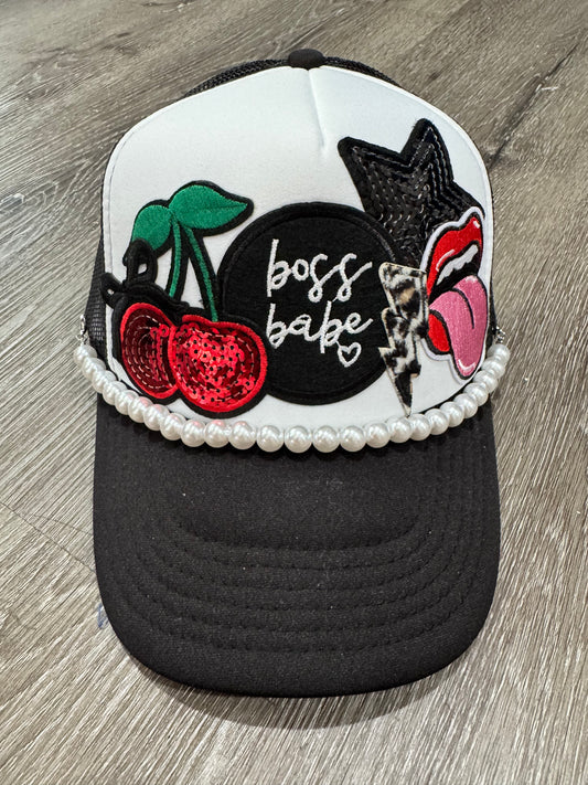 Boss Babe & Cherries Trucker Hat