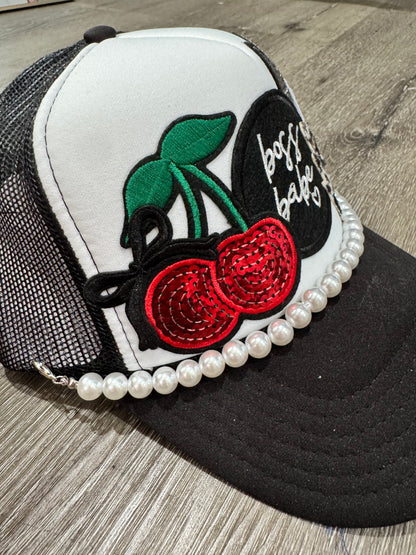 Boss Babe & Cherries Trucker Hat