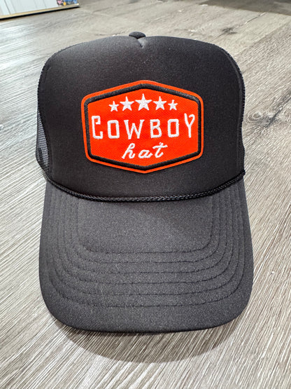 Cowboy Hat Patch Trucker Hat