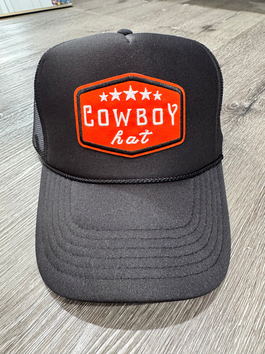 Cowboy Hat Patch Trucker Hat