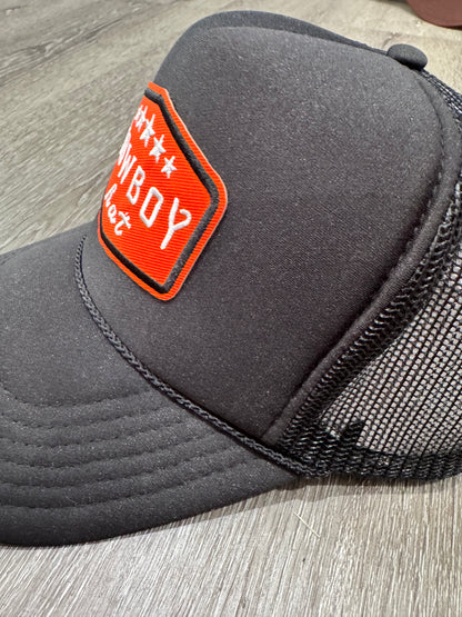 Cowboy Hat Patch Trucker Hat