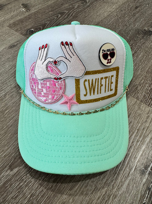 Swiftie Vibes Disco Mint Green Trucker Hat