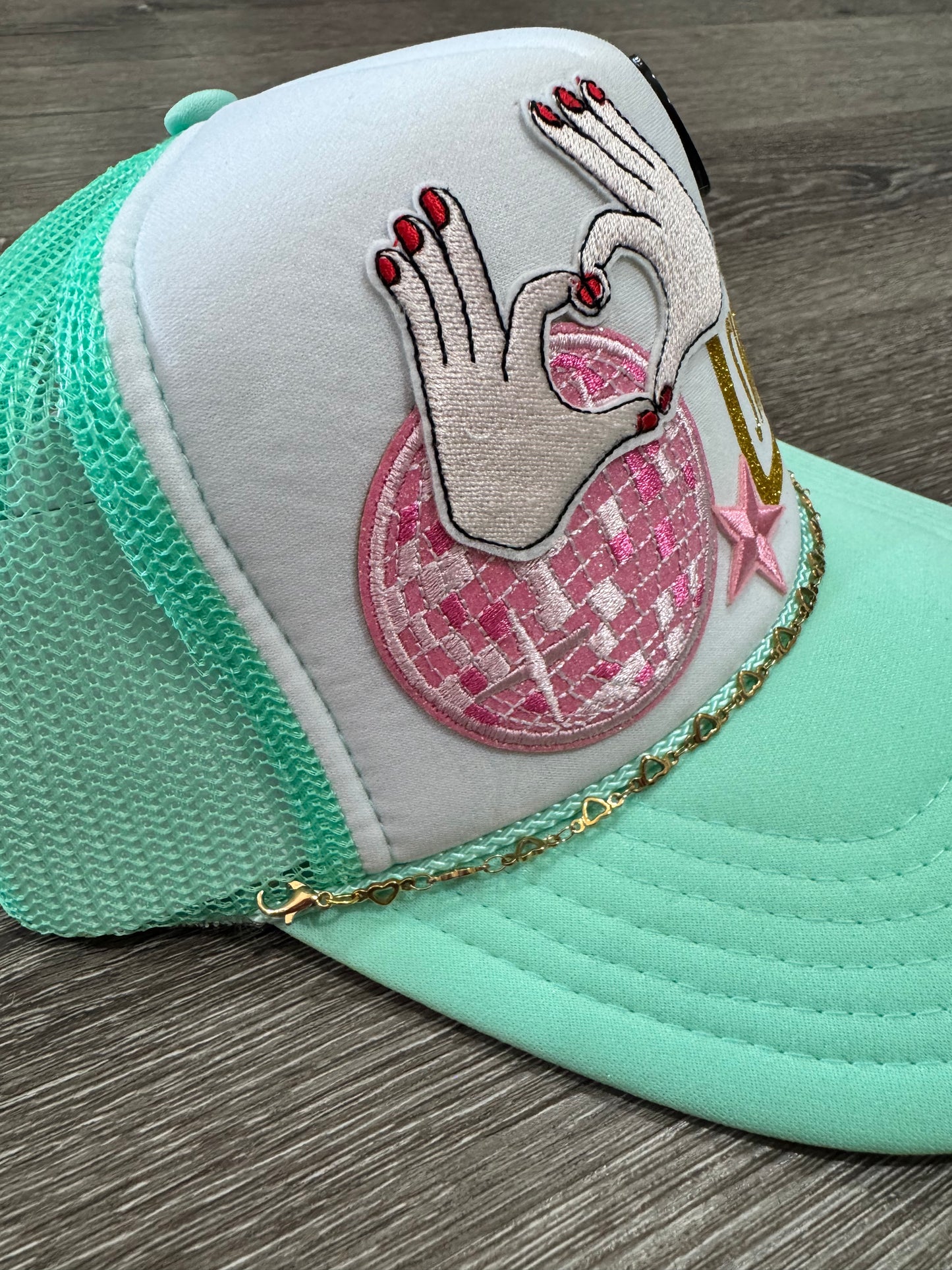 Swiftie Vibes Disco Mint Green Trucker Hat