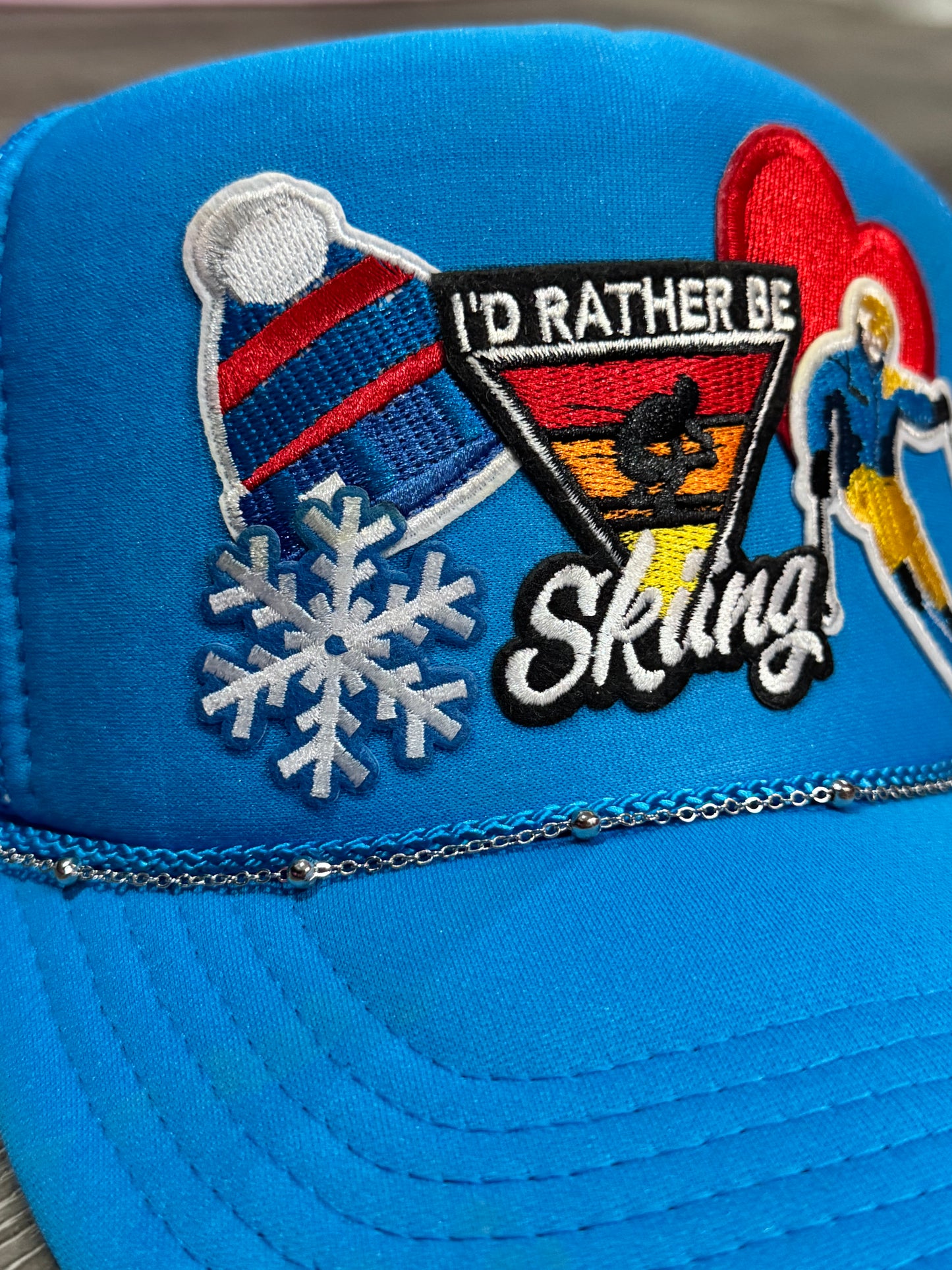 I’d Rather Be Skiing Snow Skiing Trucker Hat