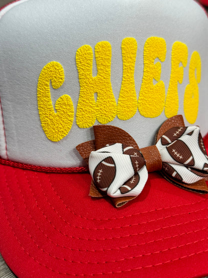 KC Chiefs Football Bow Trucker Hat