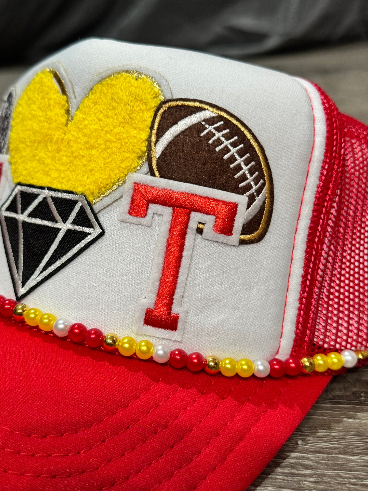 Travis & Taylor Chiefs Football Time Trucker Hat