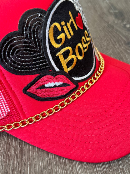 Girl Boss Glam Bow Trucker Hat