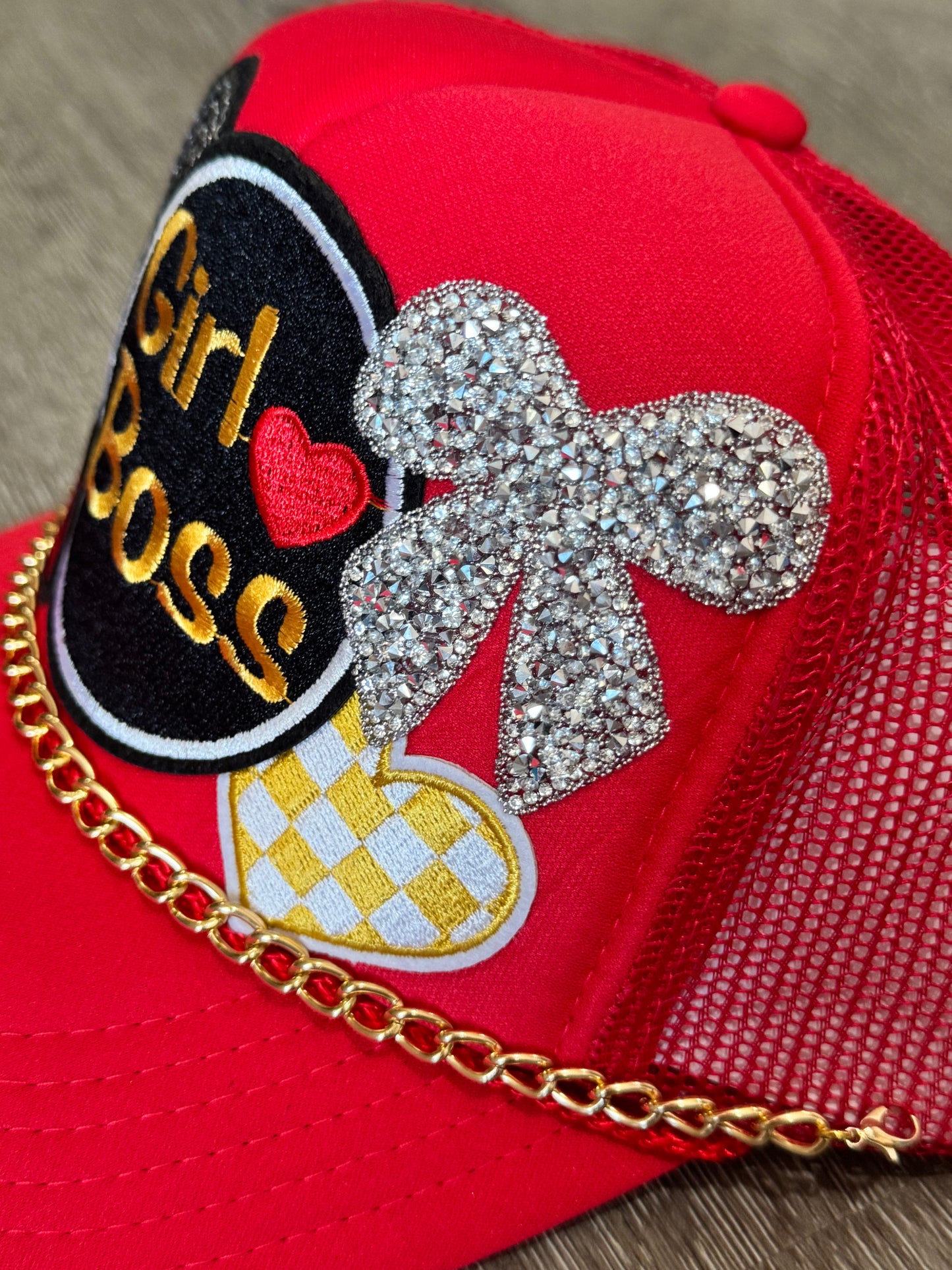 Girl Boss Glam Bow Trucker Hat