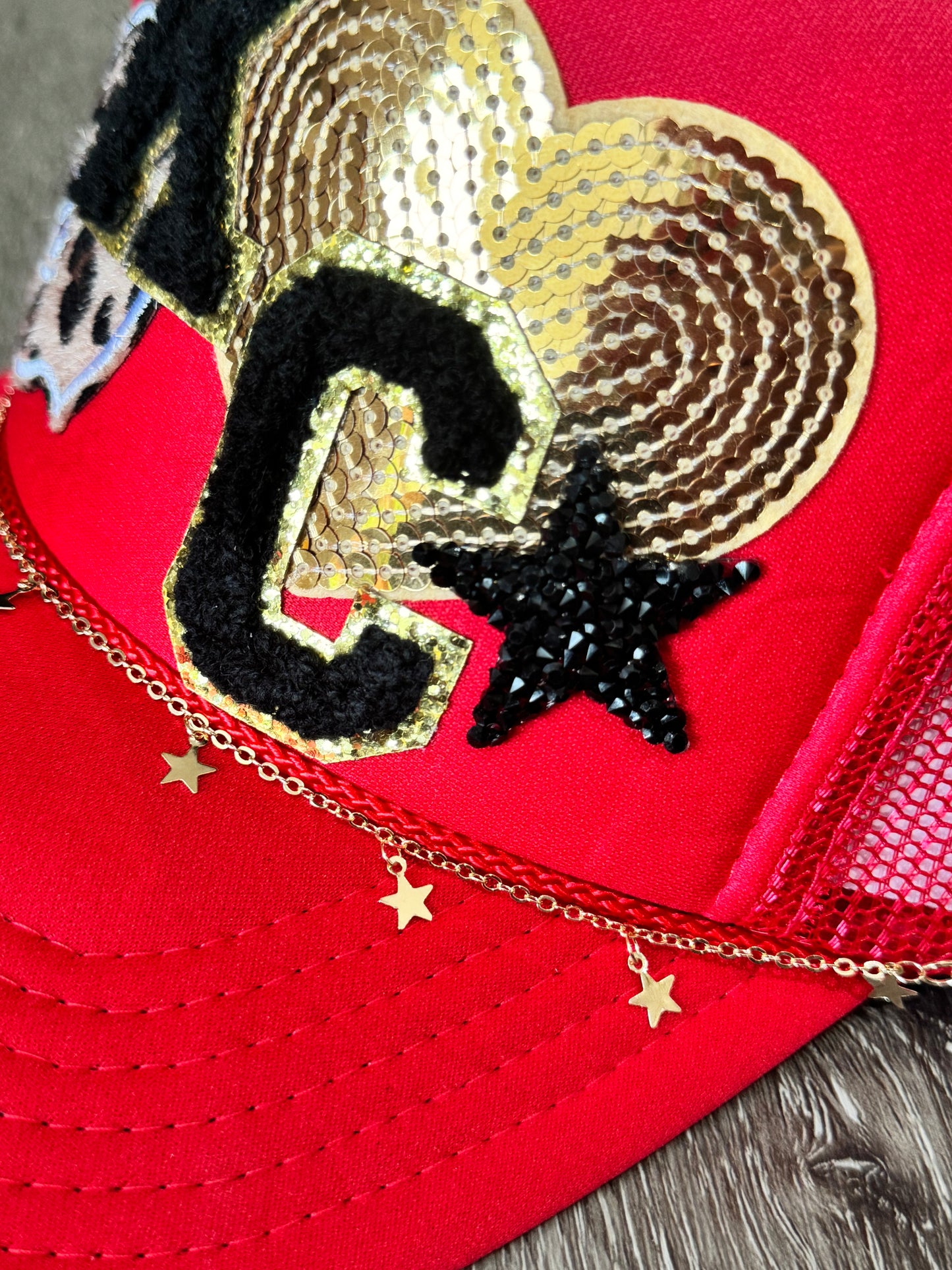 KC Chiefs Leopard Helmet Trucker Hat