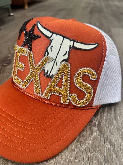 Texas Longhorns Rhinestone Letters Trucker Hat