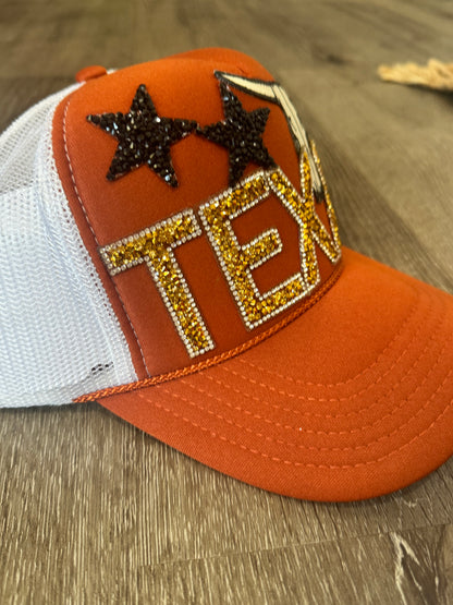 Texas Longhorns Rhinestone Letters Trucker Hat
