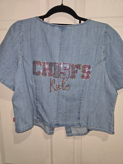 Levis Chiefs Cropped Shirt, Women’s Large