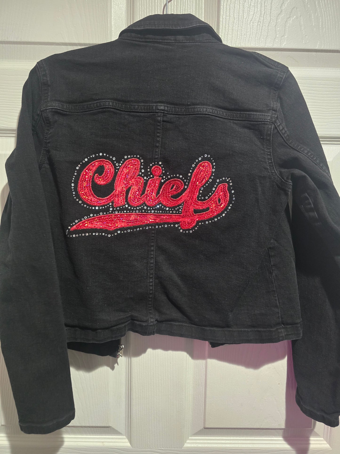 Black Rhinestone Chiefs Jacket